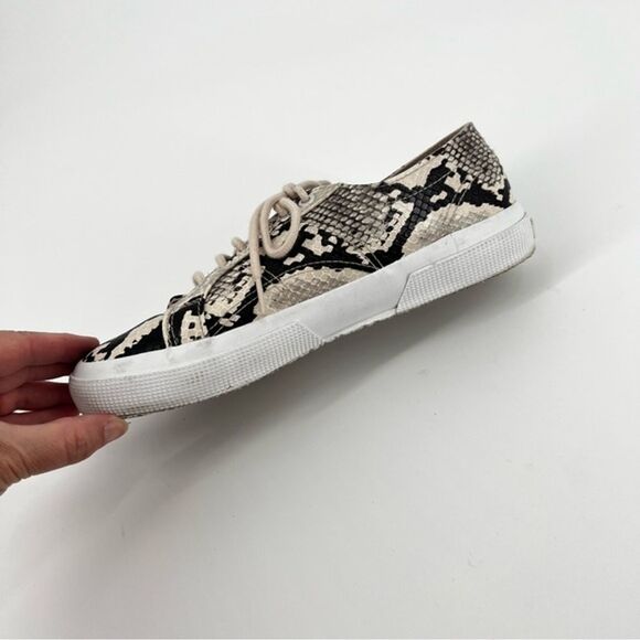 Superga 2750 Trainer‎ Sneaker Women Size 9.5 Faux Snake python Low Top - Picture 6 of 9
